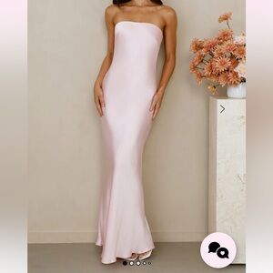 Hello Molly Felicity Strapless Satin Slip Dress - Light Pink